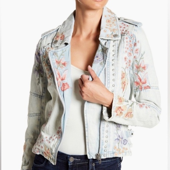 Blank NYC Embroidered Denim Jacket - Picture 7 of 7